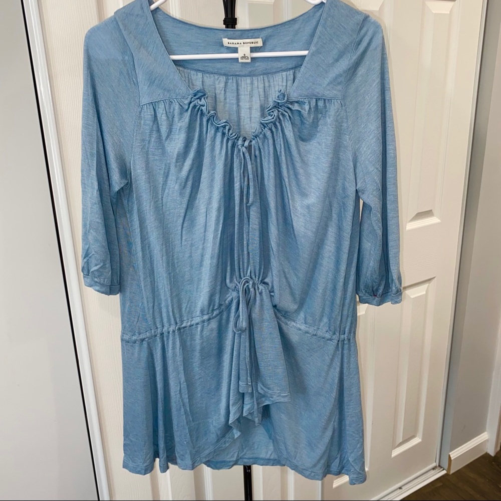Banana republic s small tunic top blouse ruffle